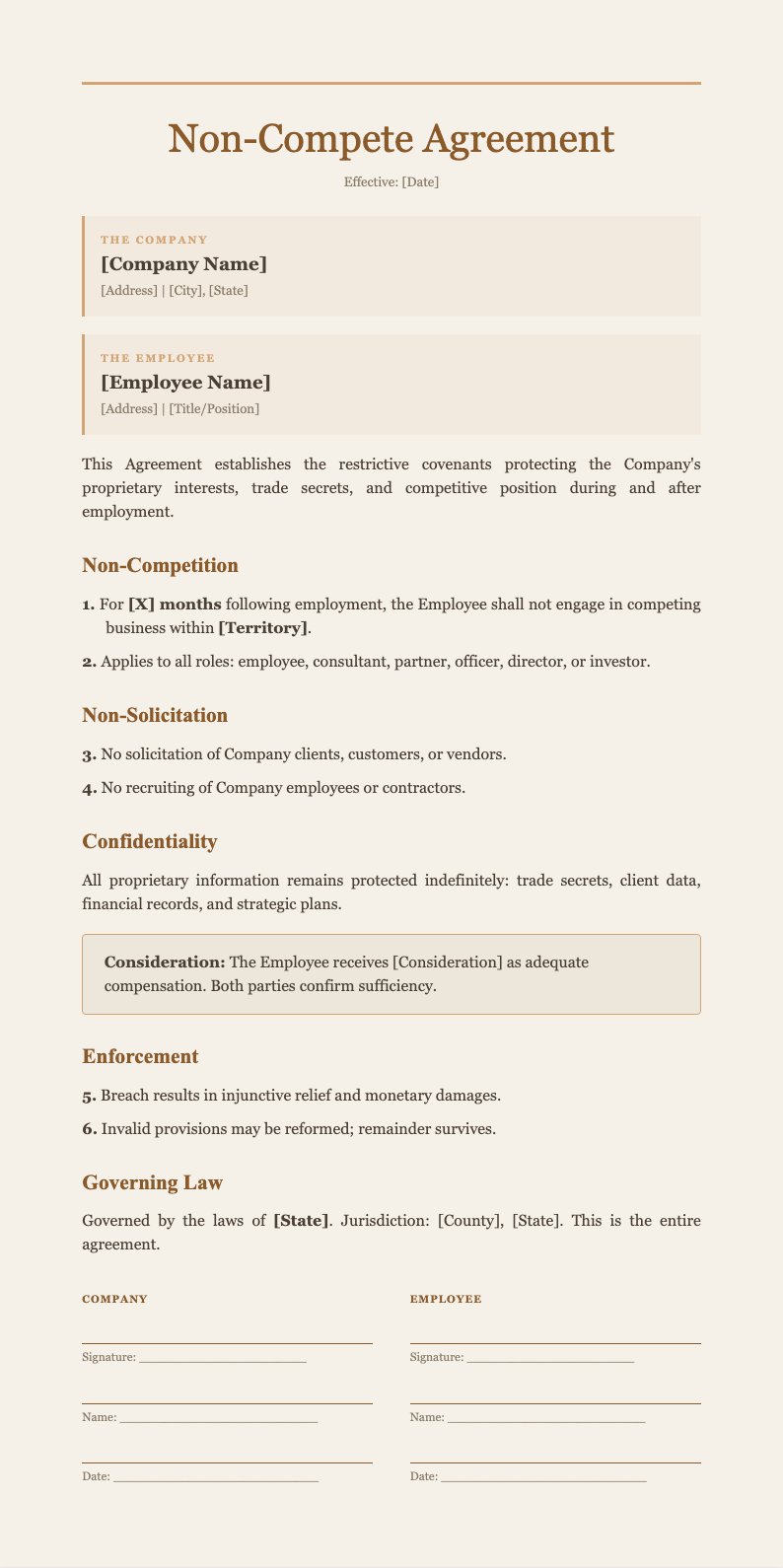 Earth Tone Natural Non Compete Agreement